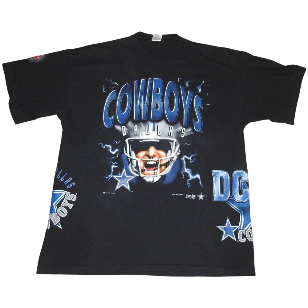 Vintage Dallas Cowboys Bulletin Athletic Canada AOP All Over Print T-Shirt OSFA
